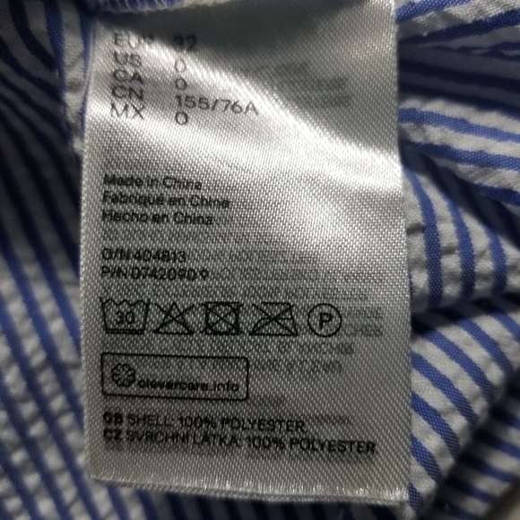 DIVIDED H&M BLUE AND WHITE STRIPED DRESS SIZE 0 - Picture 4 of 15